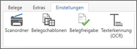 Belege / Einstellungen