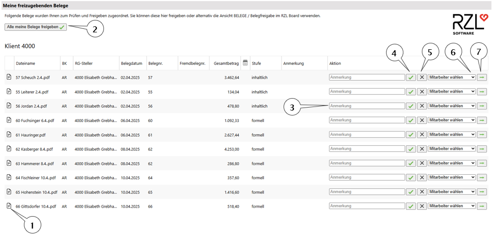 Durchführung Online