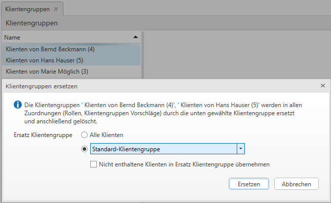 Ersetzen