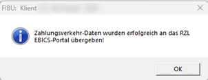 Daten erfolgreich übergeben