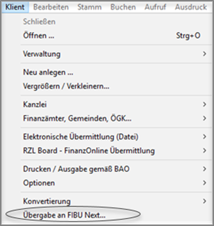Übergabe Klienten