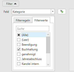 Filter anlegen II