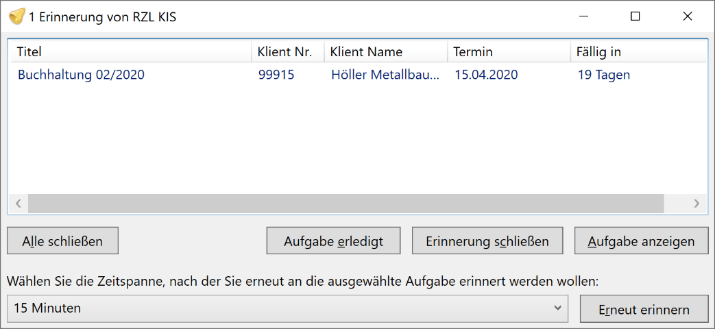 Erinnerung