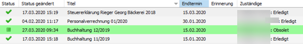erledigte/obsolete Aufgaben