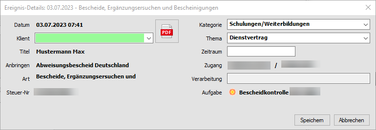 Ereignisdetail