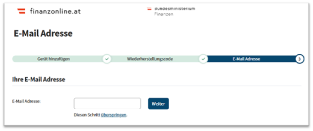 E-Mail angeben