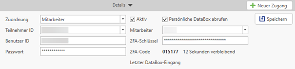 2FA Schlüssel KIS
