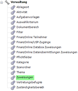 Zuweisungen