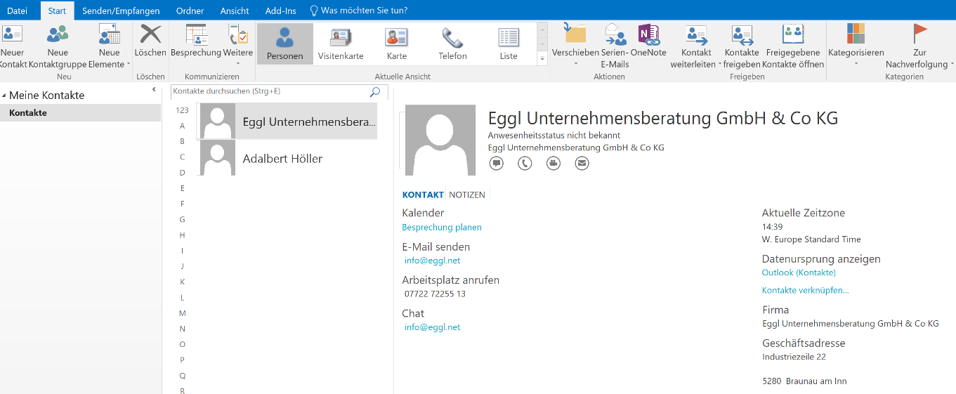 Kontaktabgleich