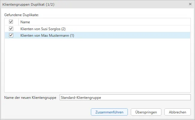Duplikate zusammenführen