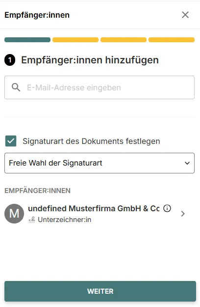Empfänger sproof