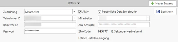 2FA Schlüssel KIS