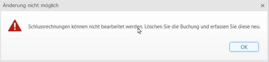 Buchung der Schlussrechnung (Teil 4)