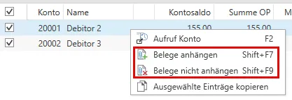 Belege anhängen