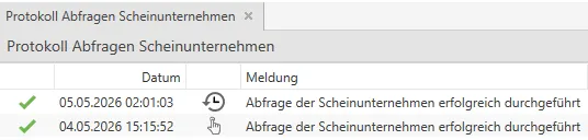 Protokoll Abfrage