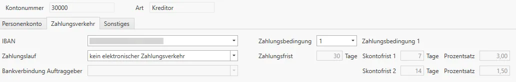 ZahlungsverkehrStammdaten
