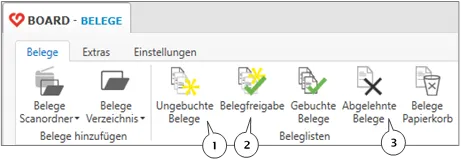 Beleg ohne geöffnetem Klienten