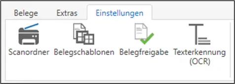Belege / Einstellungen