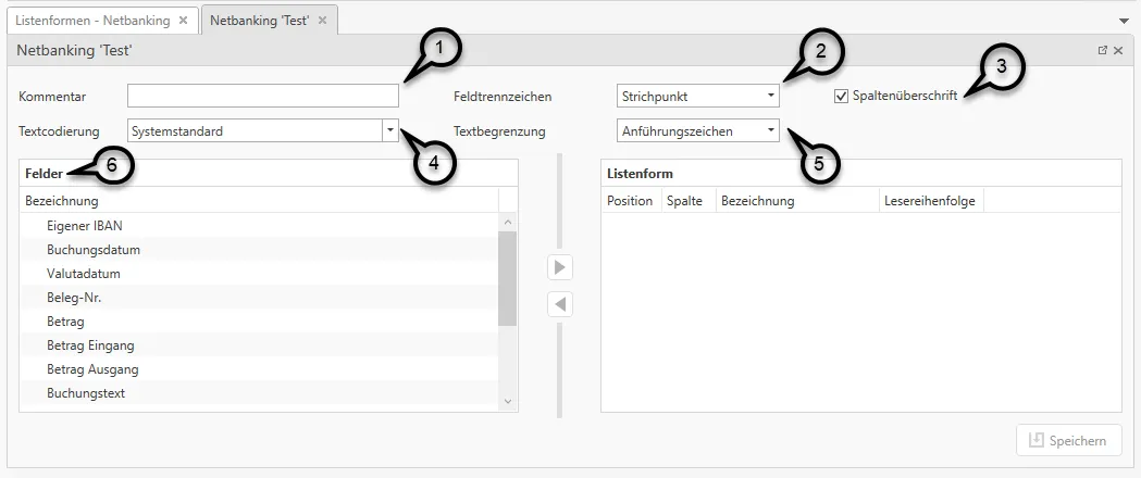 Anlage / Bearbeiten Listenform (Teil 4)