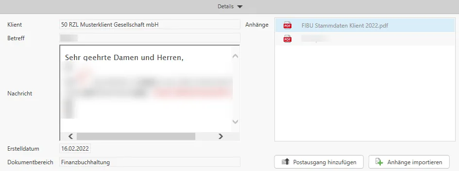 Ereignis aus Nachricht erstellen I