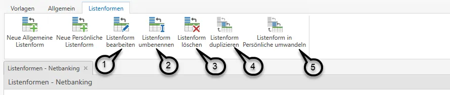 Anlage / Bearbeiten Listenform (Teil 7)