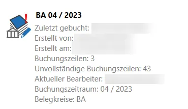 Auszug verbuchen