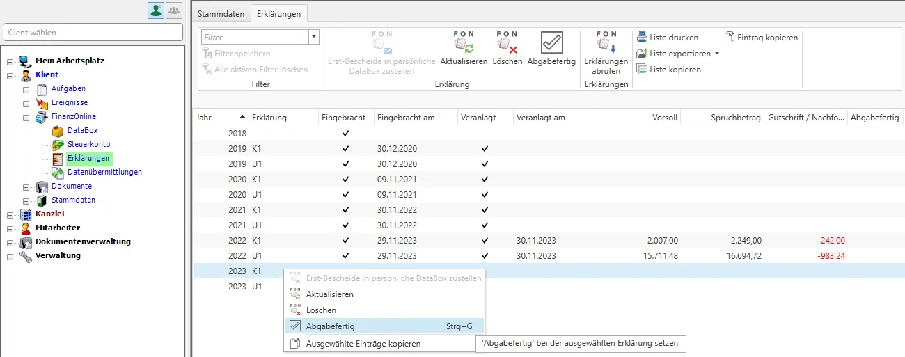 Quotenplanung - abgabefertig