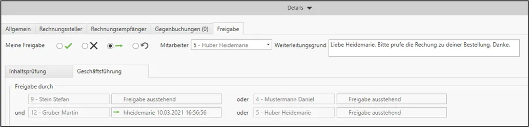 Detailansicht zum Beleg