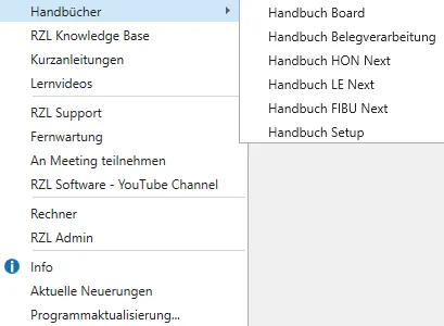 Aufruf Handbuch