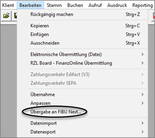 Übergabe geöffneter Klient