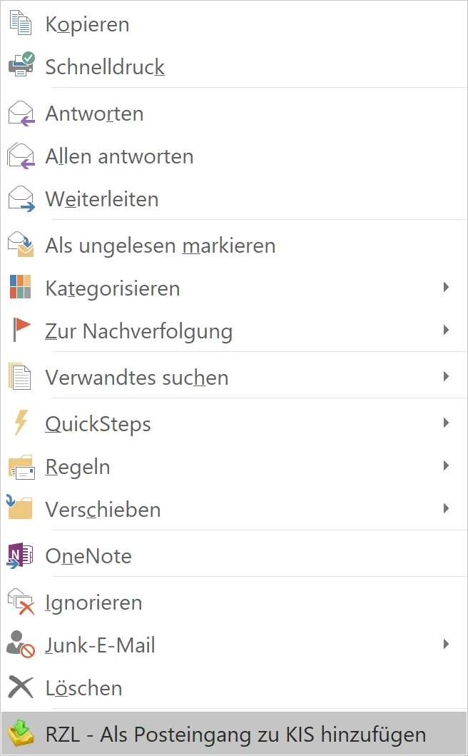 Posteingang hinzufügen