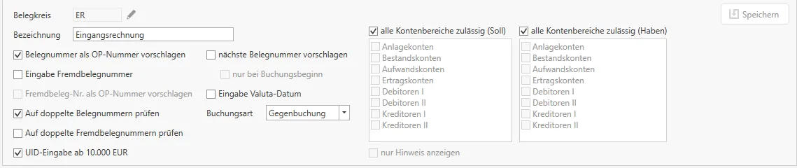 Belegkreis bearbeiten