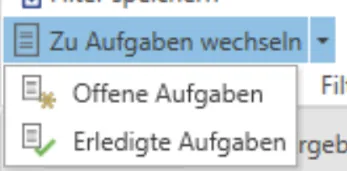 Wechsel zu Aufaben