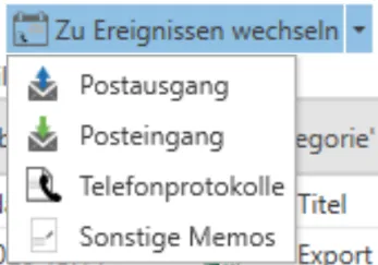 Wechsel zu Ereignissen