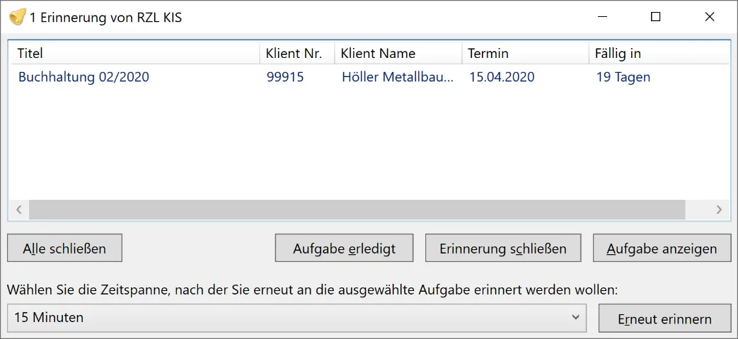 Erinnerung