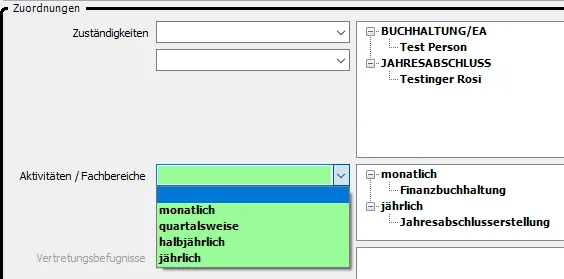 Anlage Aktivitäten
