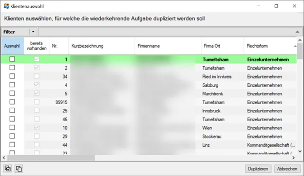 Duplizieren von Aufgabenvorlage