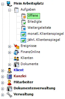 Ansicht der Navigation