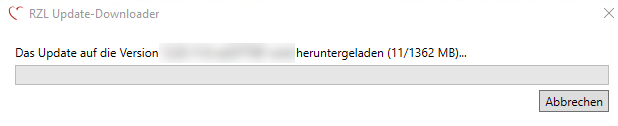 Download-Fortschritt der Aktualisierung